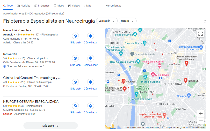 posicionar en los primeros puestos en Google Business Sevilla